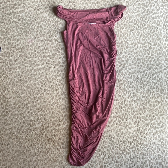NWOT Jonathan Simkhai Standard Daya Slinky Dress in Plum, size L - Picture 5 of 9